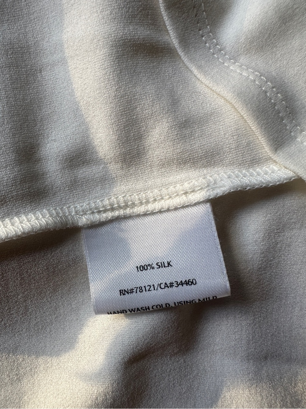 Eileen Fisher Ivory 100% Silk Sleeveless Top - Picture 6 of 6